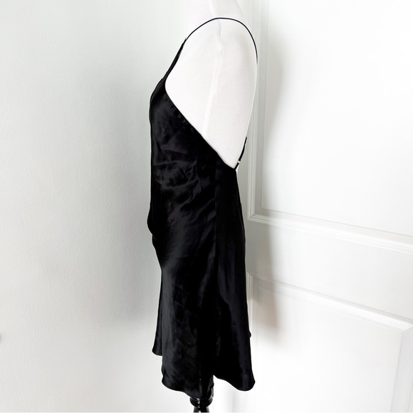 Amanda Uprichard Black Silk Backless Dress - Large - Picture 2 of 4